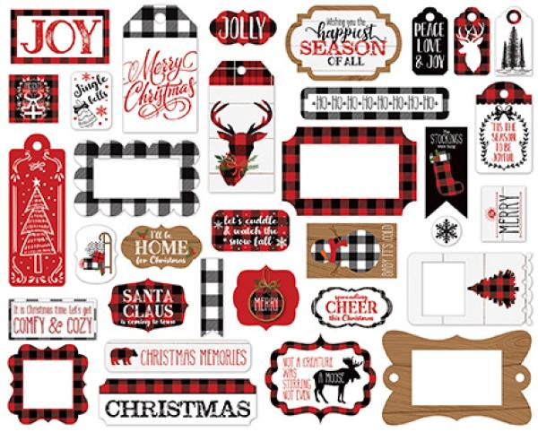 Echo Park "A Lumberjack Christmas" Frames & Tags