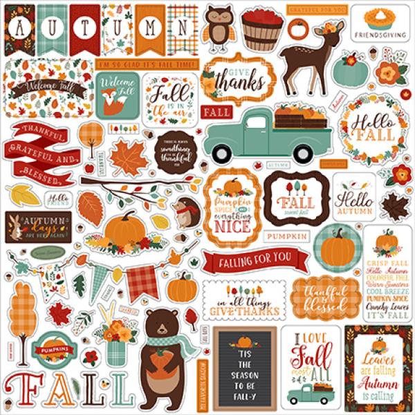 Echo Park "Happy Fall" 12x12" Element Stickers