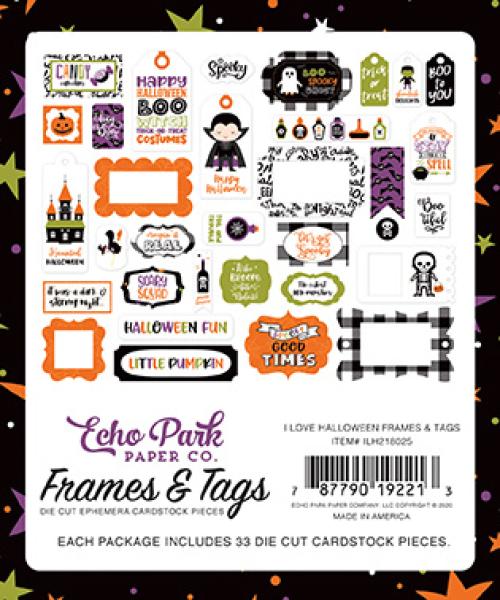 Echo Park "I Love Halloween" Frames & Tags