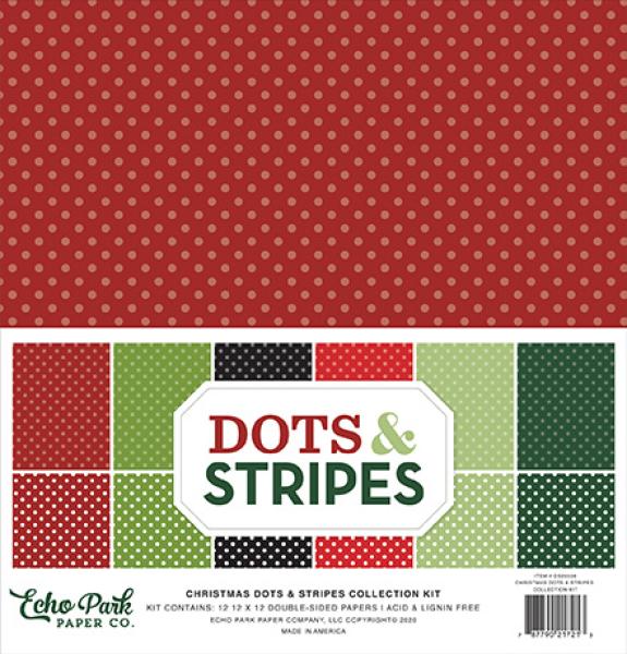 Echo Park "Christmas Dots & Stripes" 12x12" Collection Kit