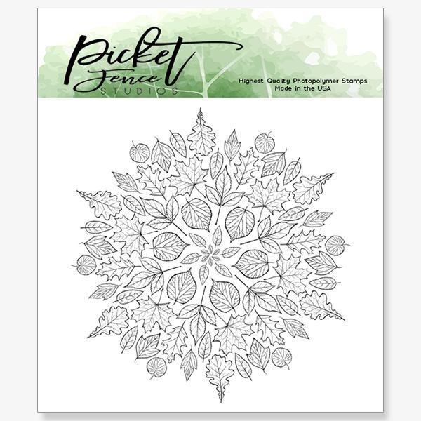 Picket Fence Studios Leaf Mandla Clear Stamps 