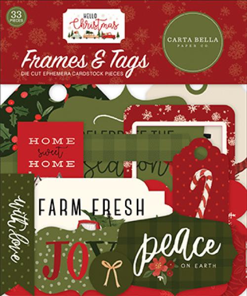 Carta Bella "Hello Christmas" Frames & Tags