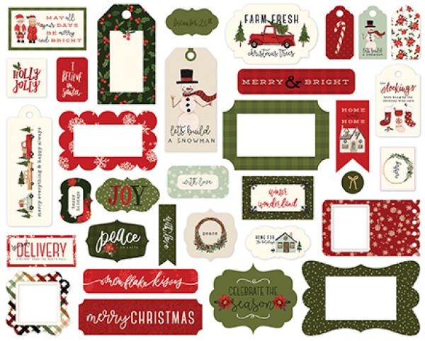 Carta Bella "Hello Christmas" Frames & Tags