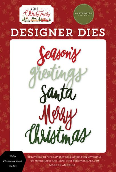 Carta Bella "Hello Christmas Word" Die Set