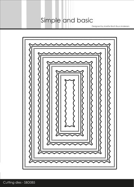 Simple and Basic "Inner Scallop Rectangle" Die