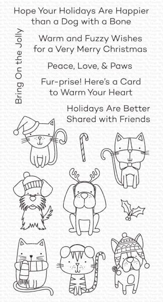 My Favorite Things Stempelset "Peace, Love, & Paws" Clear Stamp Set