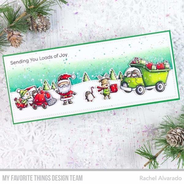 My Favorite Things Die-namics "Stitched Slimline Snow Drifts" | Stanzschablone | Stanze | Craft Die