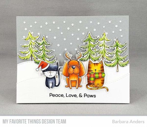 My Favorite Things Die-namics "Stitched Slimline Snow Drifts" | Stanzschablone | Stanze | Craft Die