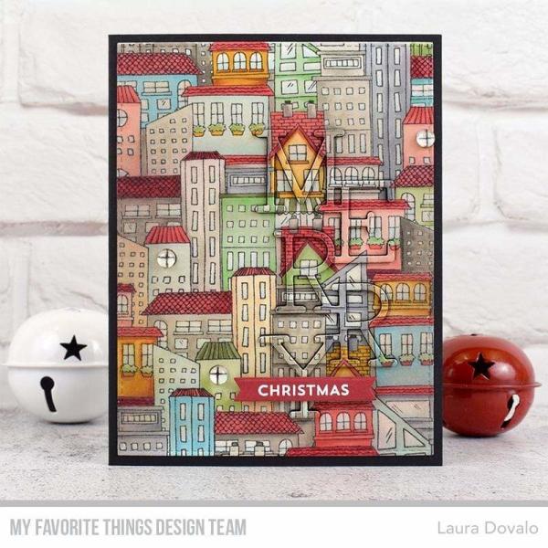 My Favorite Things "City Block" 6x6" Background Cling Stamp