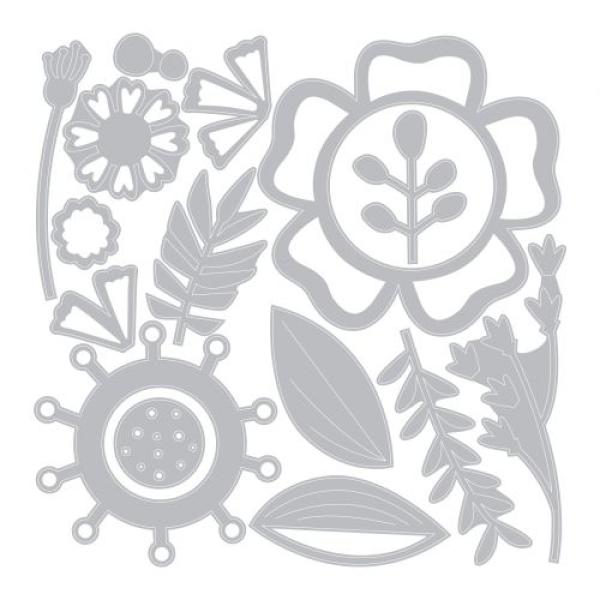 Sizzix Thinlits Craft Die-Set - Creative Florals 