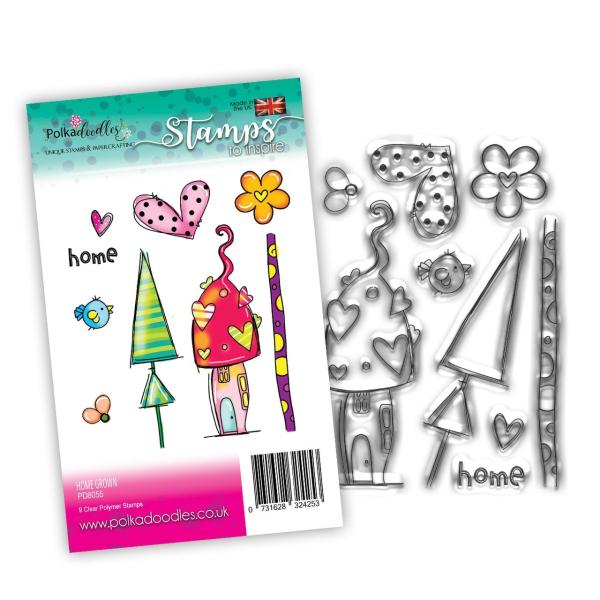 Polkadoodles Stempel "Home Grown" Clear Stamp-Set