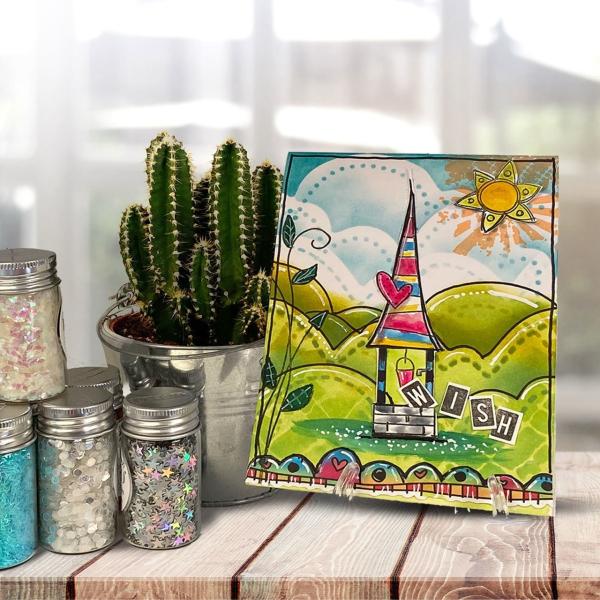 Polkadoodles Stempel "Wishing Well Wishers" Clear Stamp-Set