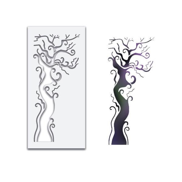Polkadoodles Stencil Creepy Tree - Schablone  (PD8101)