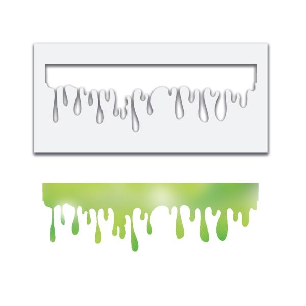 Polkadoodles Stencil Grungey Slime - Schablone  (PD8102)