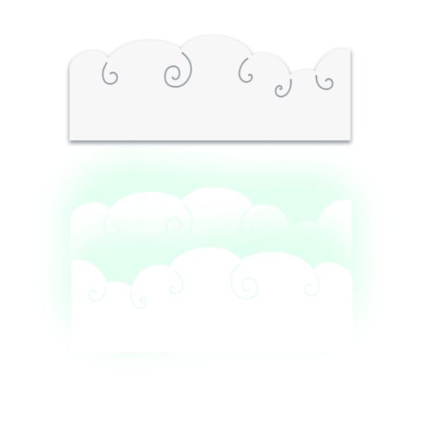 Polkadoodles Stencil Snow Clouds Layer - Schablone  (PD8096)