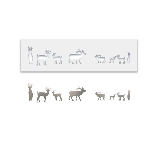 Polkadoodles Stencil Deer Layering - Schablone  (PD8097)