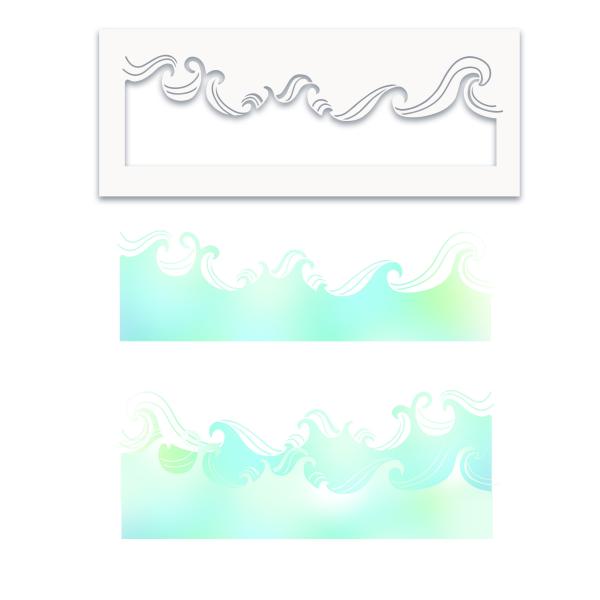 Polkadoodles Stencil Waves - Schablone  (PD8099)