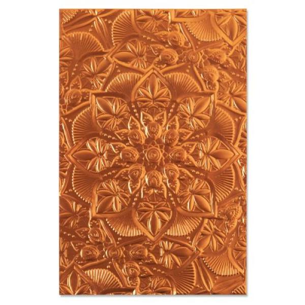 Sizzix 3D Embossing Folder Textured Impressions Embossing Folder - Floral Mandala - 3D Prägefolder