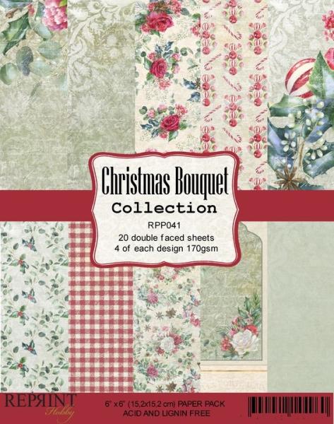 Reprint Christmas Bouquet Collection 6x6 Inch Paper Pack