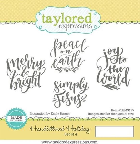 Taylored Expressions Stempelset "Handlettered Holiday "