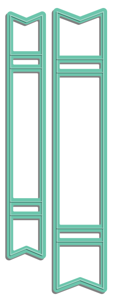 LDRS Creative Craft Die - Stanze - "Folded Ribbon Banner"