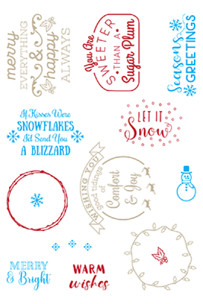 LDRS-Creative LDRS Creative Snowflakes & Blizzards Clear Sentiment Stamps Clear Stamps