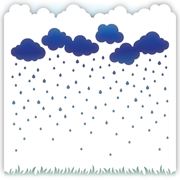 LDRS-Creative  Rainy Day  Stencil 6x6