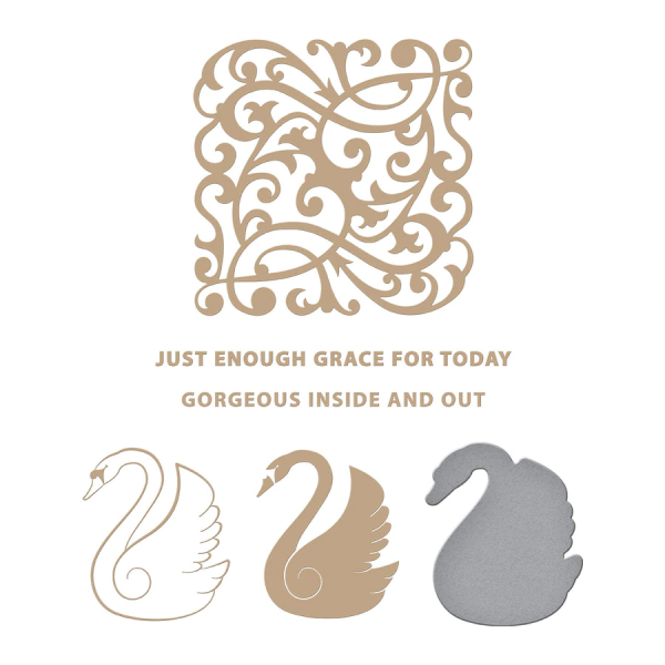 Spellbinders Hotfoil Plate - Graceful Swan Glimmer