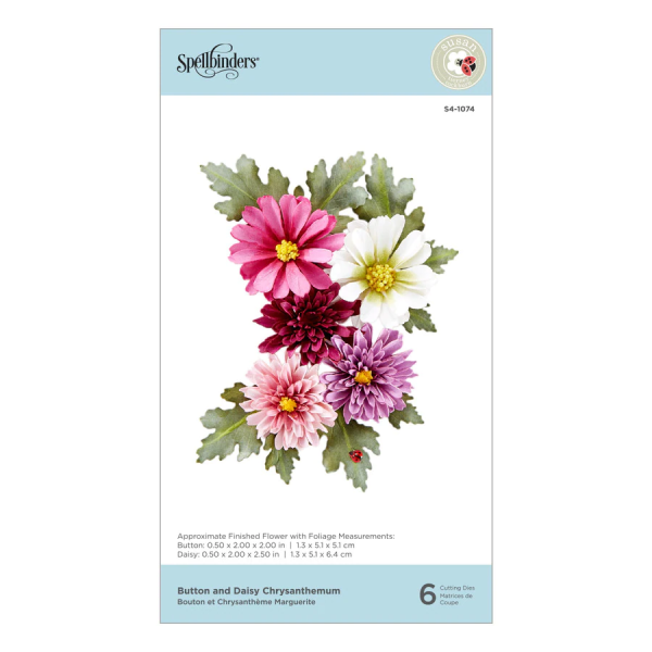 Spellbinders Die "Button and Daisy Chrysanthemum Etched" Stanzschablone