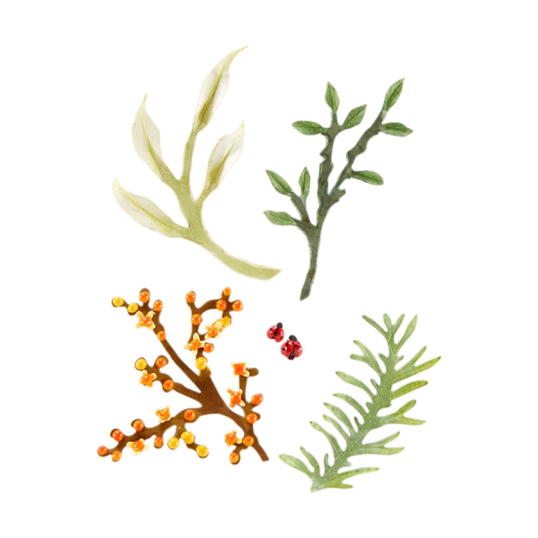 Spellbinders Die "Foliage and Ladybugs Etched" Stanzschablone