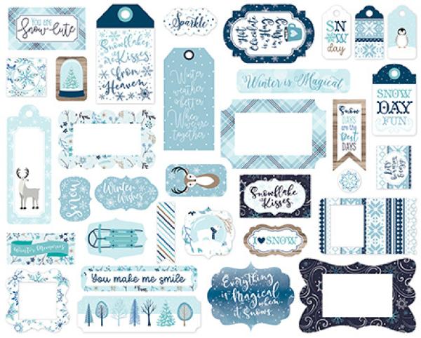 Echo Park "Winter Magic" Ephemera Frames & Tags