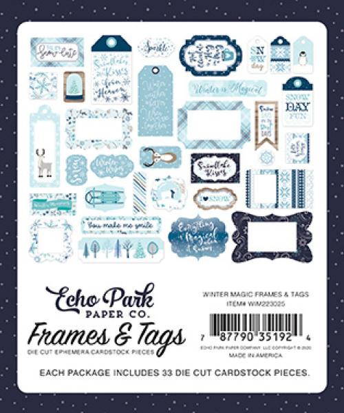 Echo Park "Winter Magic" Ephemera Frames & Tags
