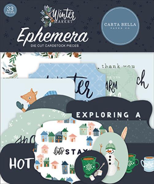 Carta Bella "Winter Market" Ephemera - Stanzteile