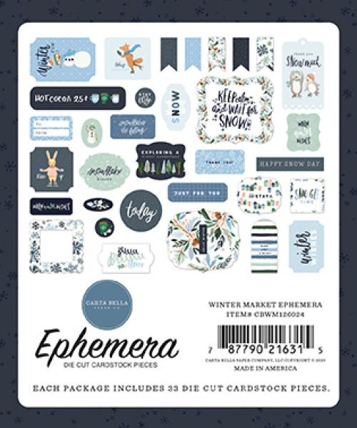Carta Bella "Winter Market" Ephemera - Stanzteile
