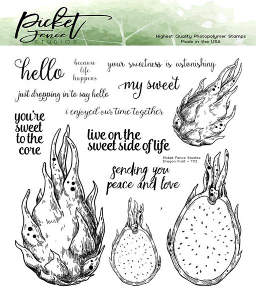 Picket Fence Studios Dragon Fruit Clear Stamps 