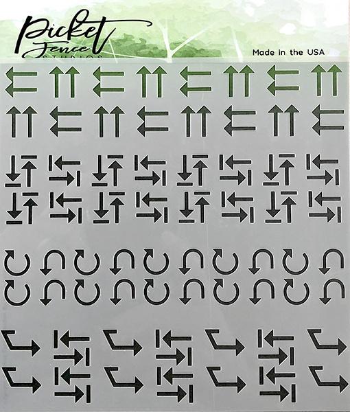 Picket Fence Studios Arrows Stencil - Schablone