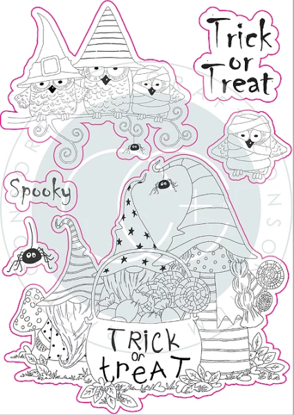 Craft Consortium Happy Haunting Clear Stamps Trick or Treat 