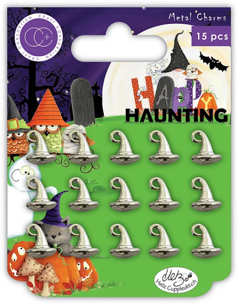 Craft Consortium Happy Haunting Metal Charms Witches Hat  - Metallanhänger