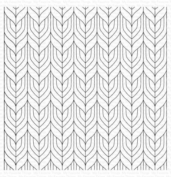 My Favorite Things "Peacock Pattern" 6x6" Background Cling Stamp