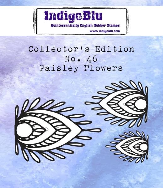 IndigoBlu "Collector's No. 46 Paisley Flowers" A7 Rubber Stamp