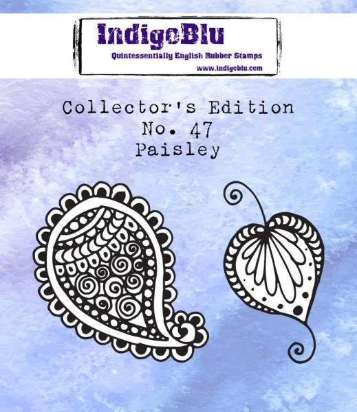 IndigoBlu "Collector's No. 47 Paisley" A7 Rubber Stamp