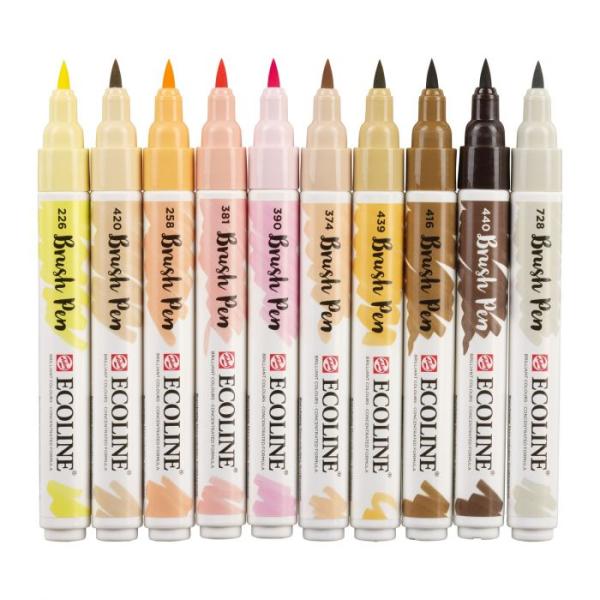 Talens Ecoline Brushpen Orange 10er Set