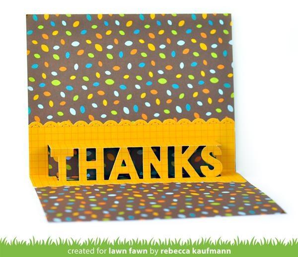 Lawn Fawn Craft Dies - Pop-Up Thanks
