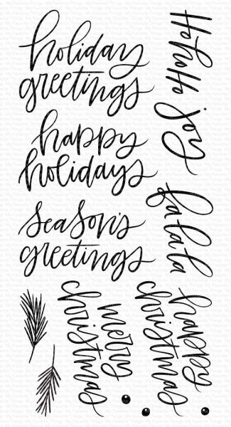 My Favorite Things Stempel "Hand-Lettered Holiday Greetings" Clear Stamp