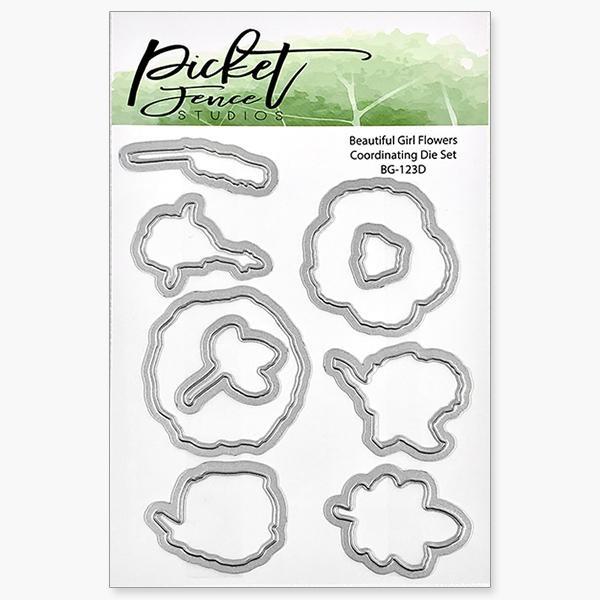 Picket Fence Studios Beautiful Girl Flowers 3x4 Inch Metal  Die (BG-123D)