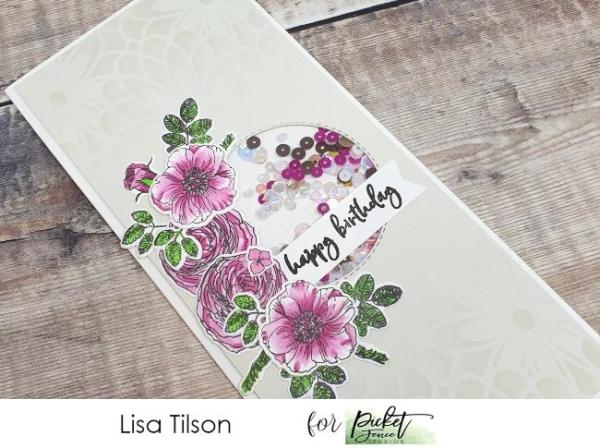 Picket Fence Studios Beautiful Girl Flowers 3x4 Inch Metal  Die (BG-123D)