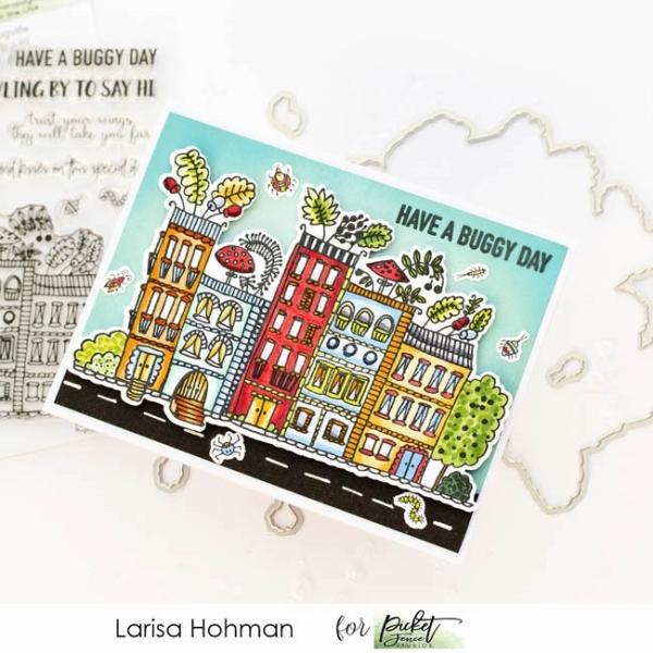 Picket Fence Studios Bugville 6x6 Inch Clear Stamps 