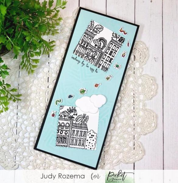 Picket Fence Studios Bugville 6x6 Inch Clear Stamps 
