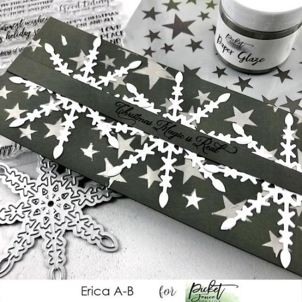 Picket Fence Studios Snowflake LaWanda 4x4 Inch Metal  Die (PFSD-146)