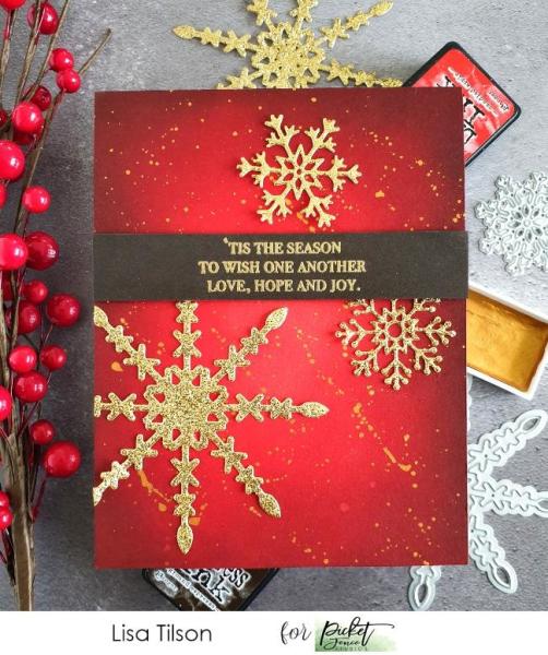 Picket Fence Studios Snowflake LaWanda 4x4 Inch Metal  Die (PFSD-146)